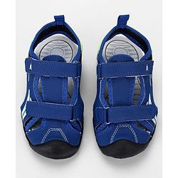 Pine Kids Solid Sandals With Velcro Closure - Blue