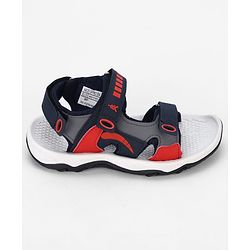 Pine Kids Velcro Closure Sandals - Red & Black