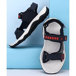 Pine Kids Velcro Closure Sandals - Red & Black