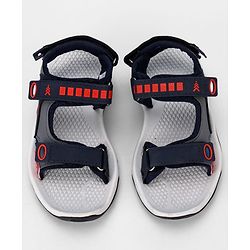 Pine Kids Velcro Closure Sandals - Red & Black