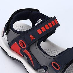 Pine Kids Velcro Closure Sandals - Red & Black