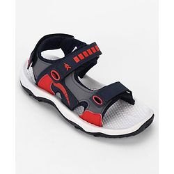 Pine Kids Velcro Closure Sandals - Red & Black