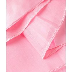 Pine Kids Woven Half Sleeves Party Dress With Sequin & Bow Applique - Pink