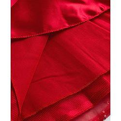 Pine Kids Woven Frill Sleeves Party Dress with Sequin Embroidery - Red