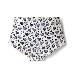 Pine Kids Cotton Knit Hipster  Panties With Heart Print Pack Of 3 (Colour May Vary)