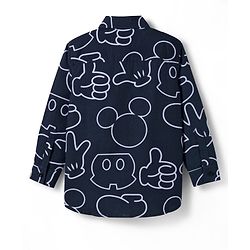 Pine Kids Disney Single Jersey Knit Full Sleeves Shirts and Sleeveless T-Shirt with Mickey Mouse Graphics - Navy Blue & Red