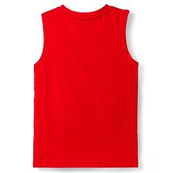 Pine Kids Disney Single Jersey Knit Full Sleeves Shirts and Sleeveless T-Shirt with Mickey Mouse Graphics - Navy Blue & Red