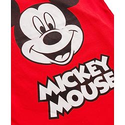 Pine Kids Disney Single Jersey Knit Full Sleeves Shirts and Sleeveless T-Shirt with Mickey Mouse Graphics - Navy Blue & Red