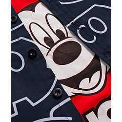 Pine Kids Disney Single Jersey Knit Full Sleeves Shirts and Sleeveless T-Shirt with Mickey Mouse Graphics - Navy Blue & Red