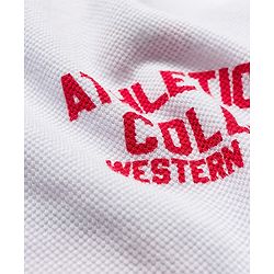 Pine Active Knit Half Sleeves Athleisure T-Shirt & Shorts Set Text & Number Print - White & Red