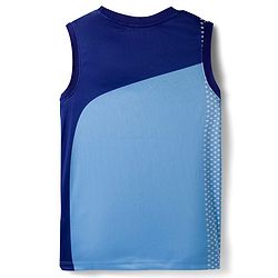 Pine Active Knit Sleeveless T-Shirt & Shorts Set With Tape Detailing - Blue & Navy Blue