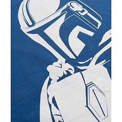 Pine Kids Lucas Single Jersey Knit Full Sleeve Printed Shirt and Sleeveless T-Shirt with Starwars Graphic - Light Blue & Blue