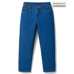 Pine Kids Denim Woven Full Length Washed Jeans - Blue