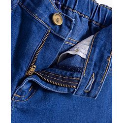 Pine Kids Denim Woven Full Length Washed Jeans - Blue