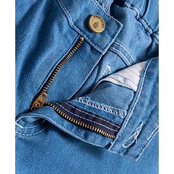 Pine Kids Denim Woven Full Length Washed Jeans - Blue