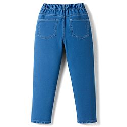 Pine Kids Denim Woven Full Length Washed Jeans - Blue