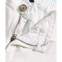 Pine Kids Denim Woven Full Length Washed Jeans - White