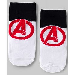 Pine Kids Marvel Knit Ankle Length Antibacterial Socks with Avengers Graphic Pack of 5 - White Yellow & B Lue