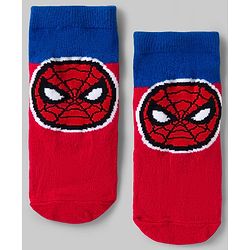 Pine Kids Marvel Knit Ankle Length Antibacterial Socks with Avengers Graphic Pack of 5 - White Yellow & B Lue