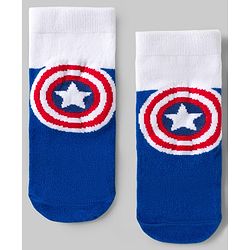 Pine Kids Marvel Knit Ankle Length Antibacterial Socks with Avengers Graphic Pack of 5 - White Yellow & B Lue