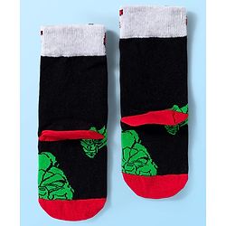 Pine Kids Marvel Knit Ankle Length Anti-Bacterial Socks with Avengers Graphic Pack of 3 - White & Black