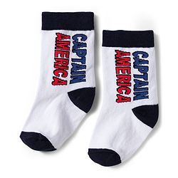 Pine Kids Marvel Knit Ankle Length Antibacterial Socks with Avengers Graphic Pack of 3 - Navy Blue White & Red