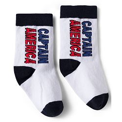 Pine Kids Marvel Knit Ankle Length Antibacterial Socks with Avengers Graphic Pack of 3 - Navy Blue White & Red