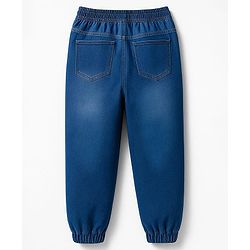 Pine Kids Denim Woven Full Length Washed Jeans - Blue