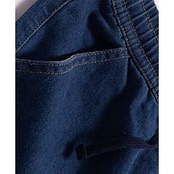 Pine Kids Denim Woven Full Length Washed Jeans - Blue