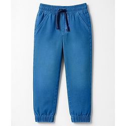 Pine Kids Denim Woven Full Length Washed Jeans - Blue
