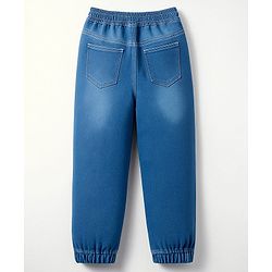 Pine Kids Denim Woven Full Length Washed Jeans - Blue