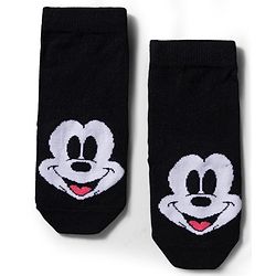 Pine Kids Disney Knit Ankle Length Antibacterial Socks with Mickey Mouse Graphic Pack of 5 - Grey Red & White