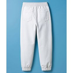 Pine Kids Denim Woven Full Length Washed Jeans - White