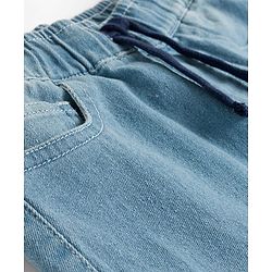 Pine Kids Denim Woven Full Length Solid Color Washed Jeans  - Light Blue