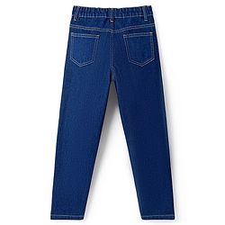 Pine Kids Woven Full Length Washed Denim Jeans - Navy Blue