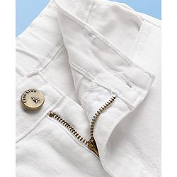 Pine Kids Woven Full Length Washed Denim Jeans - White