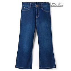Pine Kids Denim Woven Full Length Washed Jeans With Stretch - Blue