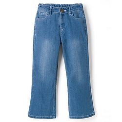 Pine Kids Denim Woven Full Length Washed Jeans - Blue