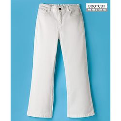 Pine Kids Denim Full Length Washed Jeans - White