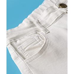 Pine Kids Denim Full Length Washed Jeans - White