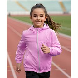 Pine Active Knit Full Sleeve Ultra Comfort Lightweight Windbreaker Athleisure Hooded Jacket - Black