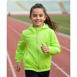 Pine Active Knit Full Sleeve Ultra Comfort Lightweight Windbreaker Athleisure Hooded Jacket - Black