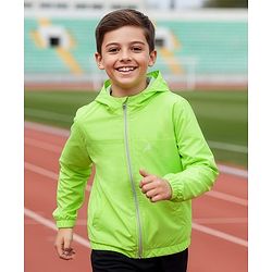 Pine Active Knit Full Sleeve Ultra Comfort Lightweight Windbreaker Athleisure Hooded Jacket - Black