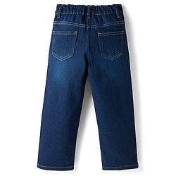 Pine Kids Woven Full Length Washed Denim Jeans - Navy Blue