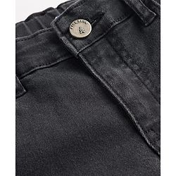 Pine Kids Full Length Solid Color Denim Jeans - Black