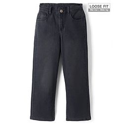 Pine Kids Full Length Solid Color Denim Jeans - Black