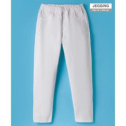 Pine Kids Denim Woven Full Length Washed Jeggings - White
