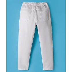 Pine Kids Denim Woven Full Length Washed Jeggings - White