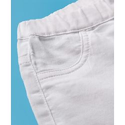 Pine Kids Denim Woven Full Length Washed Jeggings - White