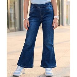 Pine Kids Denim Woven Full Length Washed Bootcut Jeggings - Blue